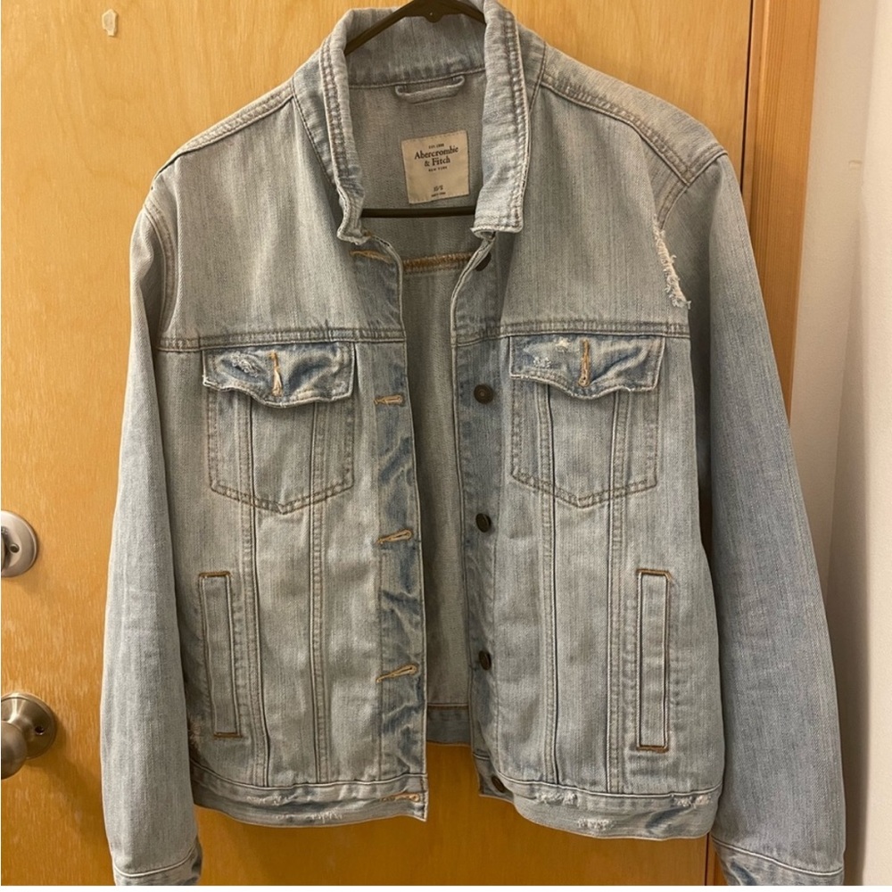 Abercrombie & Fitch Oversized Boyfriend Denim Jean Jacket